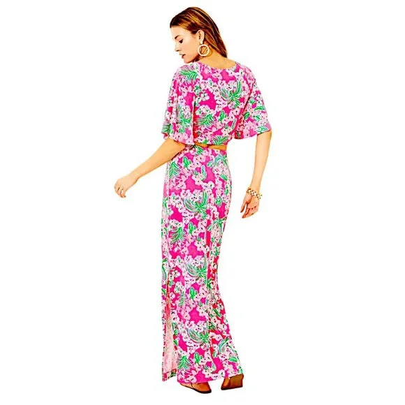 Lilly Pulitzer Minka Maxi Skirt Set in Roxie Pink/Worth A Look NWT - Size XL - Picture 6 of 11